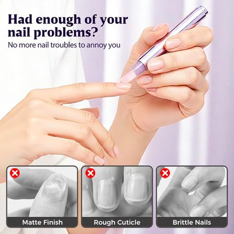 Skiennix 3-in-1 Cuticle Oil Pen - Nourishing Nail Care Tool with Ceramic Tip for Dry & Damaged Nails (1pc)