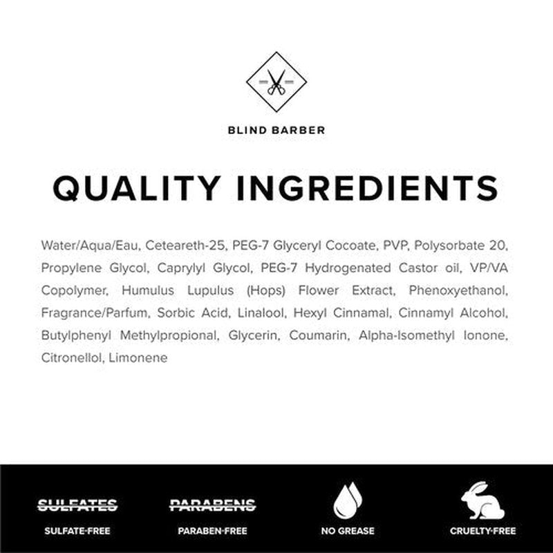 Blind Barber 101 Proof Classic Hair Pomade - Water-Based Strong Hold & High Shine Finish | 2.5 oz