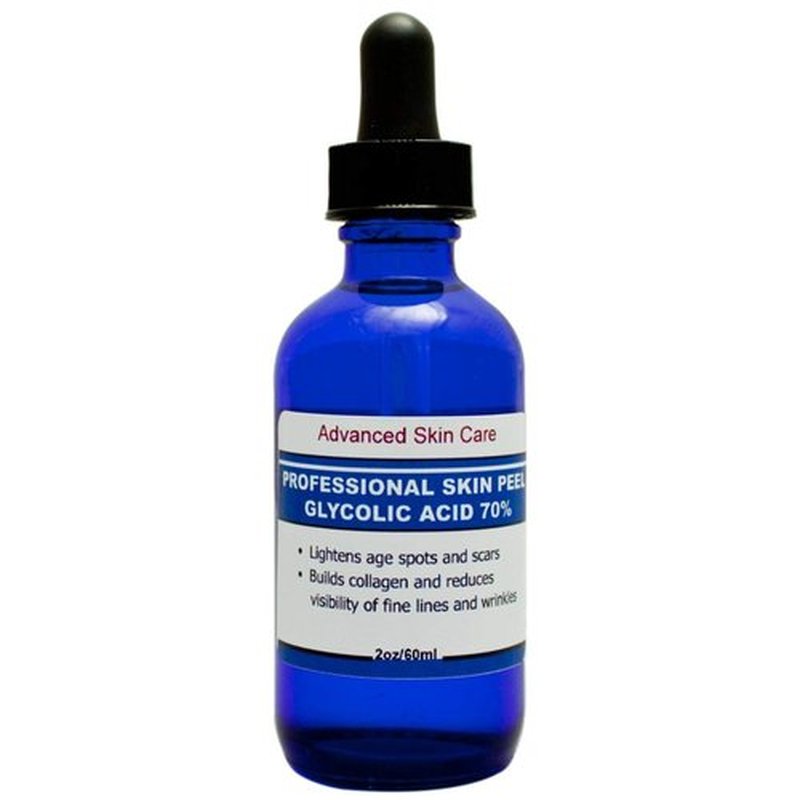 Advanced Skin Care Glycolic Acid Face Peel Serum 70% Strength - at Home Chemical Peel for face 2oz