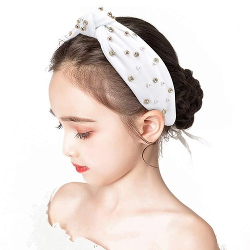 Santoddle 3Pcs Knot Headband for Women Pearl Knotted Head Bands Non Slip Wide Head Band Fashion Head Bands Knot Headband for Women
