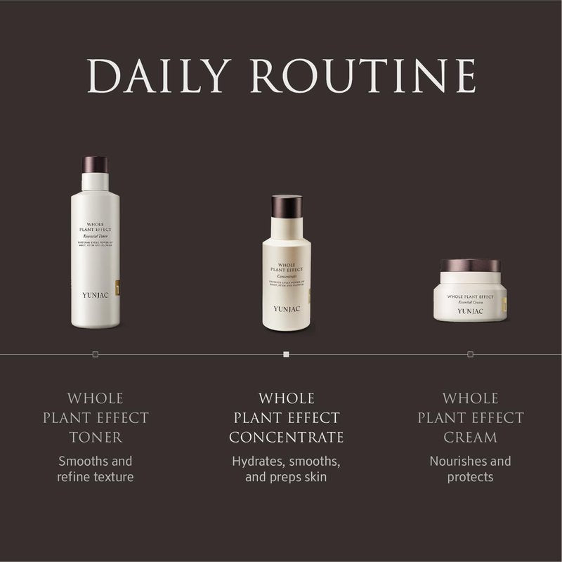 YUNJAC Whole Plant Effect Concentrate(1.35fl oz) - Instant Absorbing Milky texture serum, with squalane, ceramide, fermented ginseng root, for deep hydration, strengthen skin barrier, Korean skin care