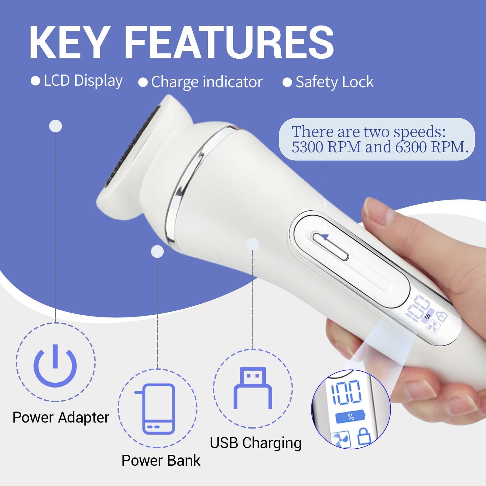 NWUNJ Electric Razors for Women Whole Body: 7 in 1 Hair Removal Kit，Rechargeable Body Shaver - Wet Dry Hair Remover - Trimmer for Lady Face Underarms Public
