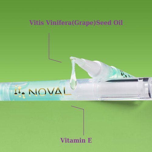 NOVAL Cuticle Oil Pens for Nails, 6 Travel Mini Set with Lime Scent, Fast-Absorbing Moisturizing Formula
