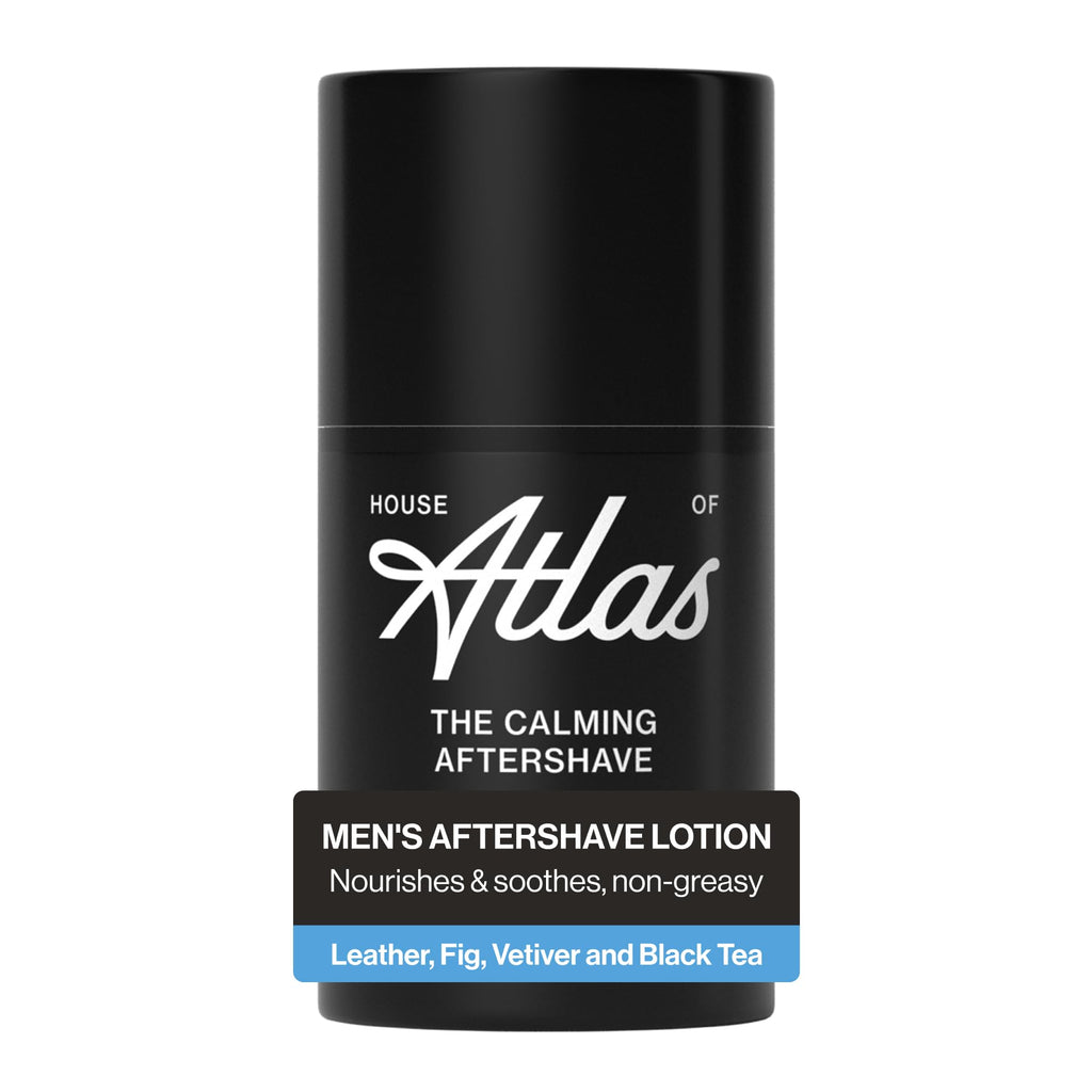 House of Atlas, Aftershave for Men - Alcohol-Free After Shave Lotion for Men with Aloe, Chamomile & Witch Hazel, Soothes Razor Burn, Softens Stubble, Lightweight Formula, 1.7 Fl Oz