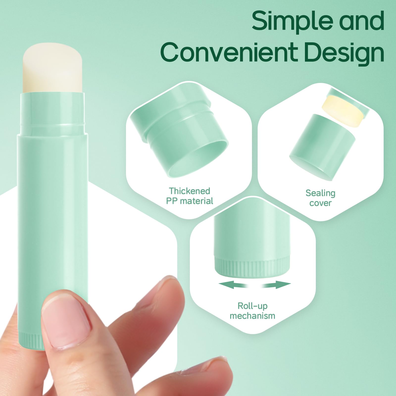Sherules 50Pcs Empty Lip Balm Tubes 5.5ml - BPA Free and Leak-Proof Small Twist-Up Lip Containers for DIY Homemade Lipstick Balm,Pink