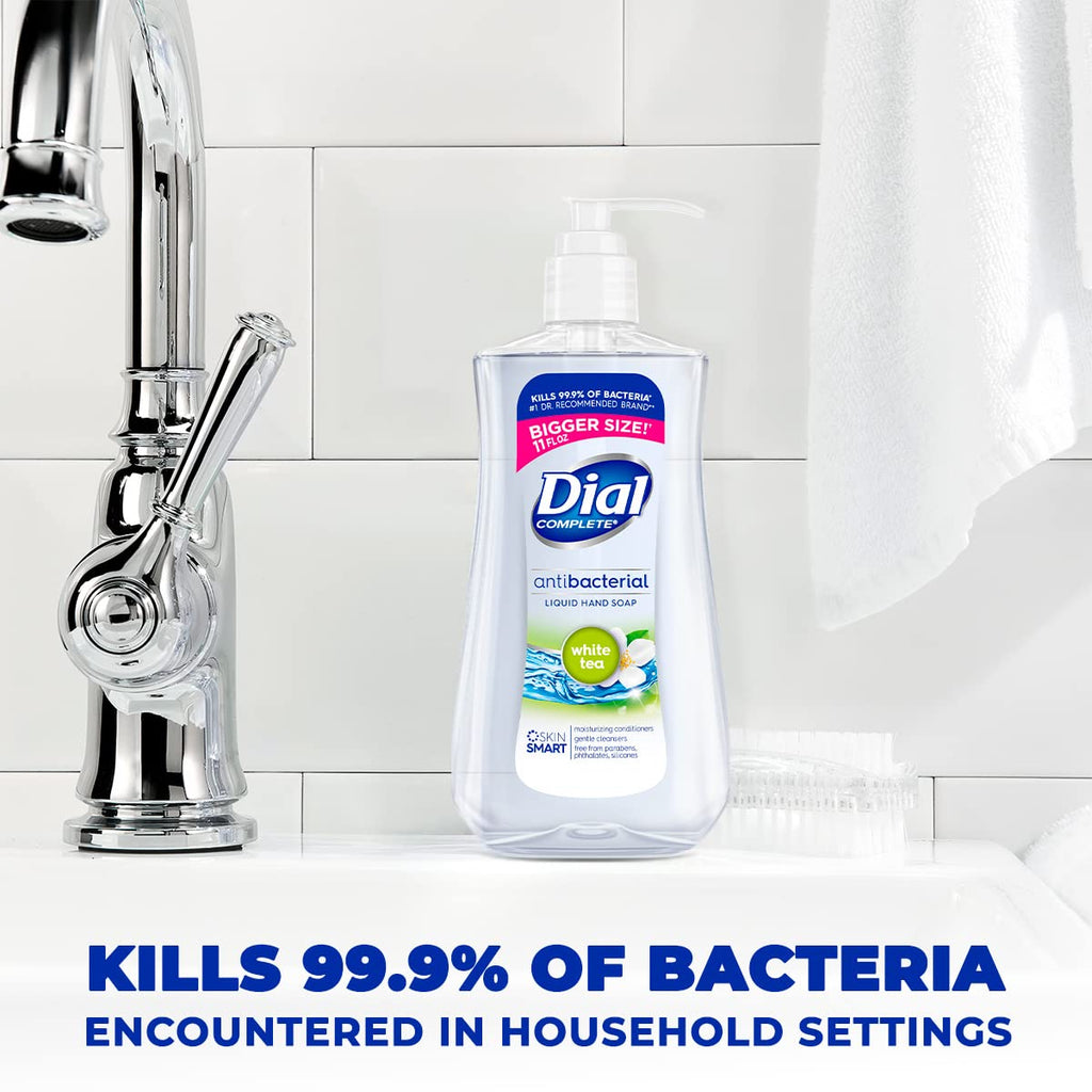 Dial Antibacterial Liquid Hand Soap, White Tea, 11 Fl Oz (Pack of 2)
