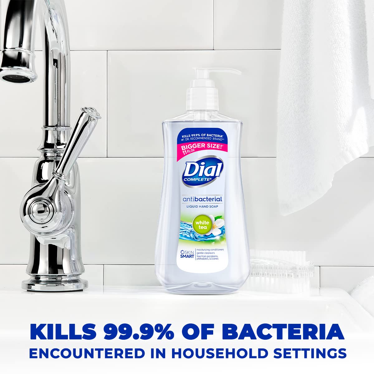 Dial Antibacterial Liquid Hand Soap, White Tea, 11 Fl Oz (Pack of 2)