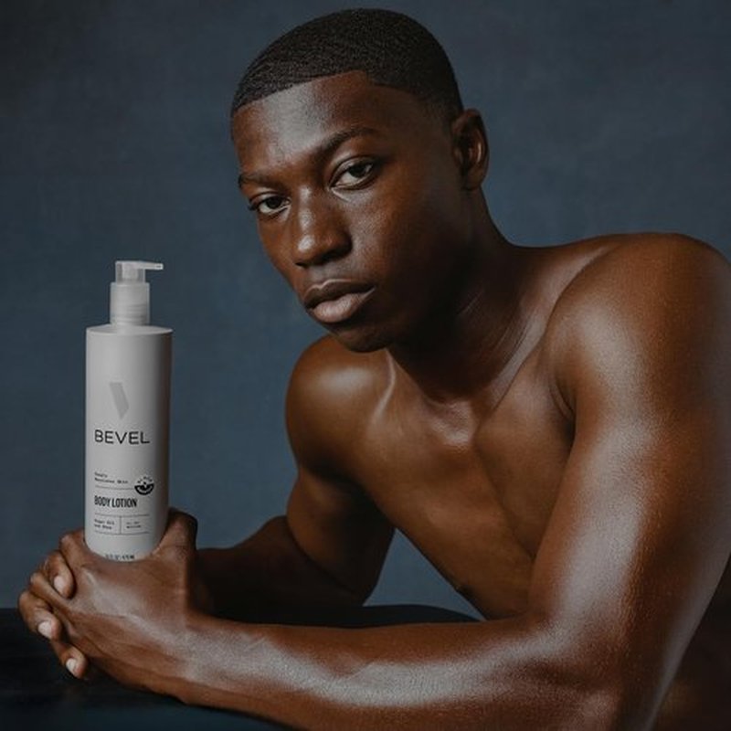 Bevel All Day Body Lotion for Men - Lightweight Shea Butter & Argan Oil Formula, 16 Oz