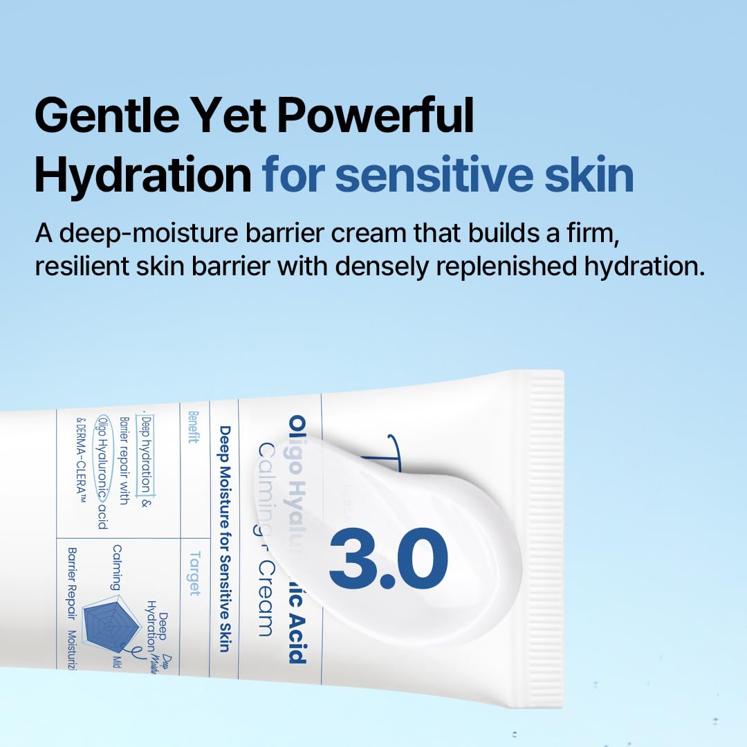 THE LAB BY BLANC DOUX Oligo Hyaluronic Acid Calming Cream - Face Moisturizer for Dry Skin with Hyaluronic Acid, Vegan, Soothing Skin Barrier Cream for Sensitive Skin, 50ml / 1.69 fl. oz
