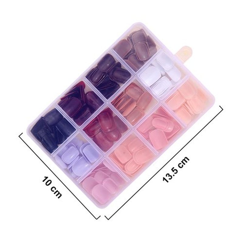 12Packs 288Pcs Square Press on Nails Short Square Fake Nails Glossy Nature False Nail Tips Solid Color Acrylic Nails Press ons Nail Kit for Women Girls Daily Wear Manicure 12 Colors