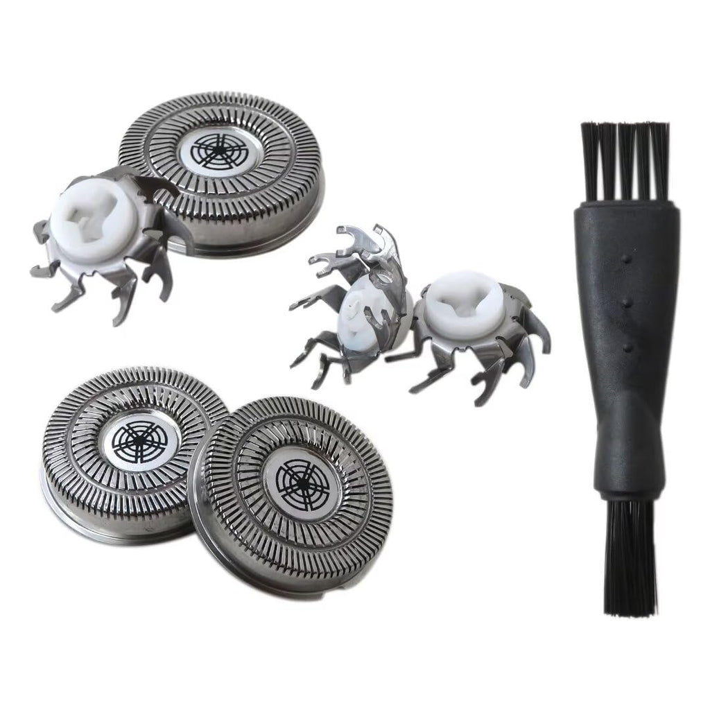 SW-S7105 3x Replacement Shaver Head Blades Compatible for Waterproof Electric Razor Wet & Dry Rotary Shavers with Clean Brush