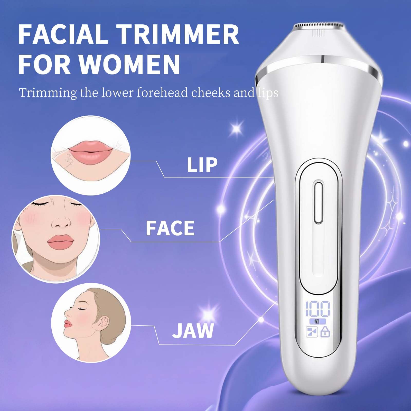 NWUNJ Electric Razors for Women Whole Body: 7 in 1 Hair Removal Kit，Rechargeable Body Shaver - Wet Dry Hair Remover - Trimmer for Lady Face Underarms Public