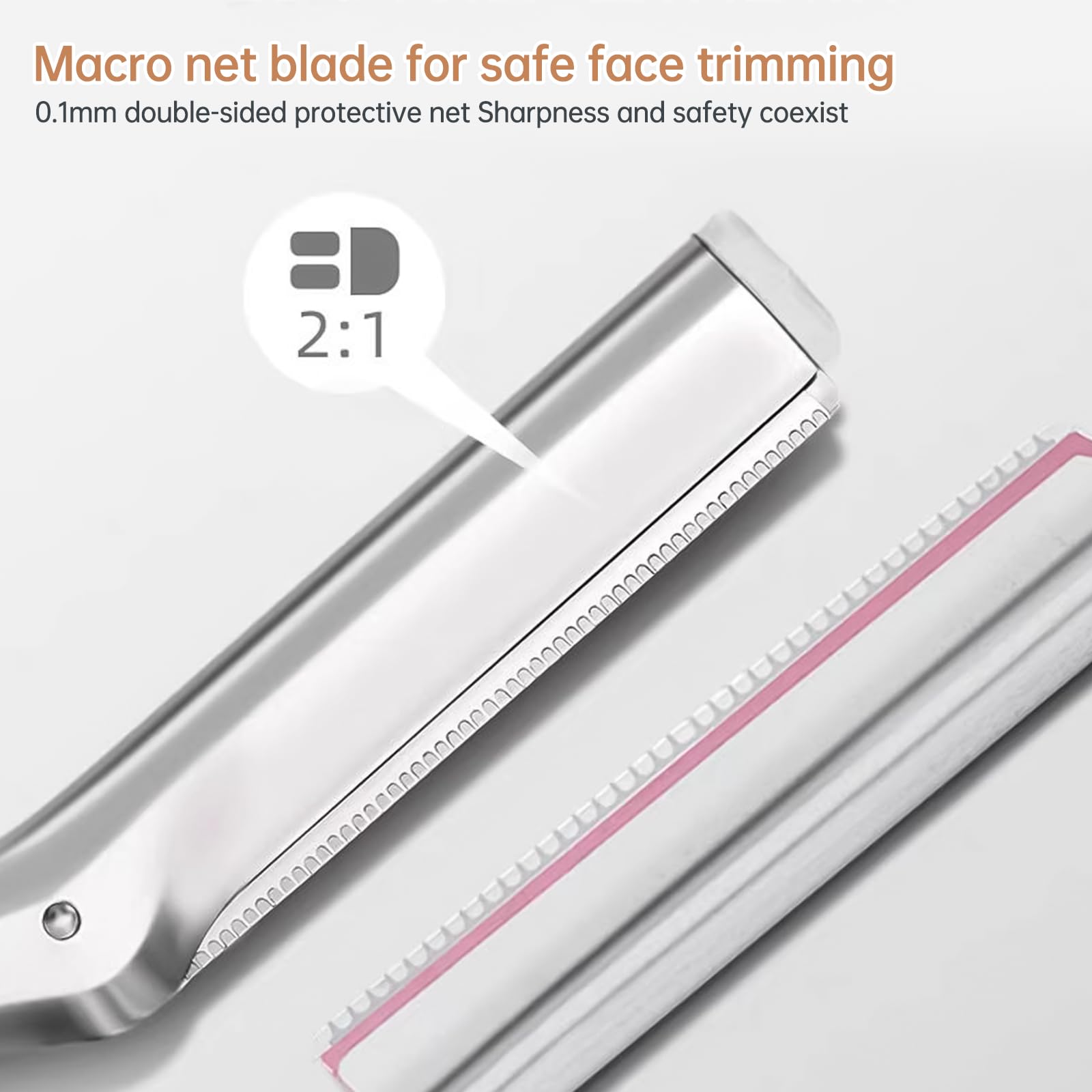 Facial Razor Replacement Blades Be suitable for Twee zerman Stainless steel blade. Pack of 20(No handle included)
