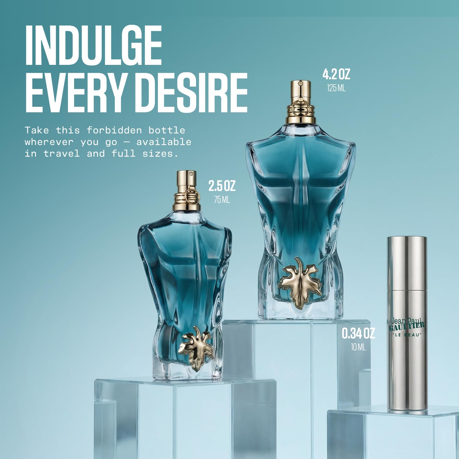 Jean Paul Gaultier Le Beau Eau de Toilette for Men - Long Lasting Addictive Aromatic Woody Men's Cologne with Bergamot, Coconut Wood & Tonka Bean - Designer Fragrance Spray, 4.2 oz