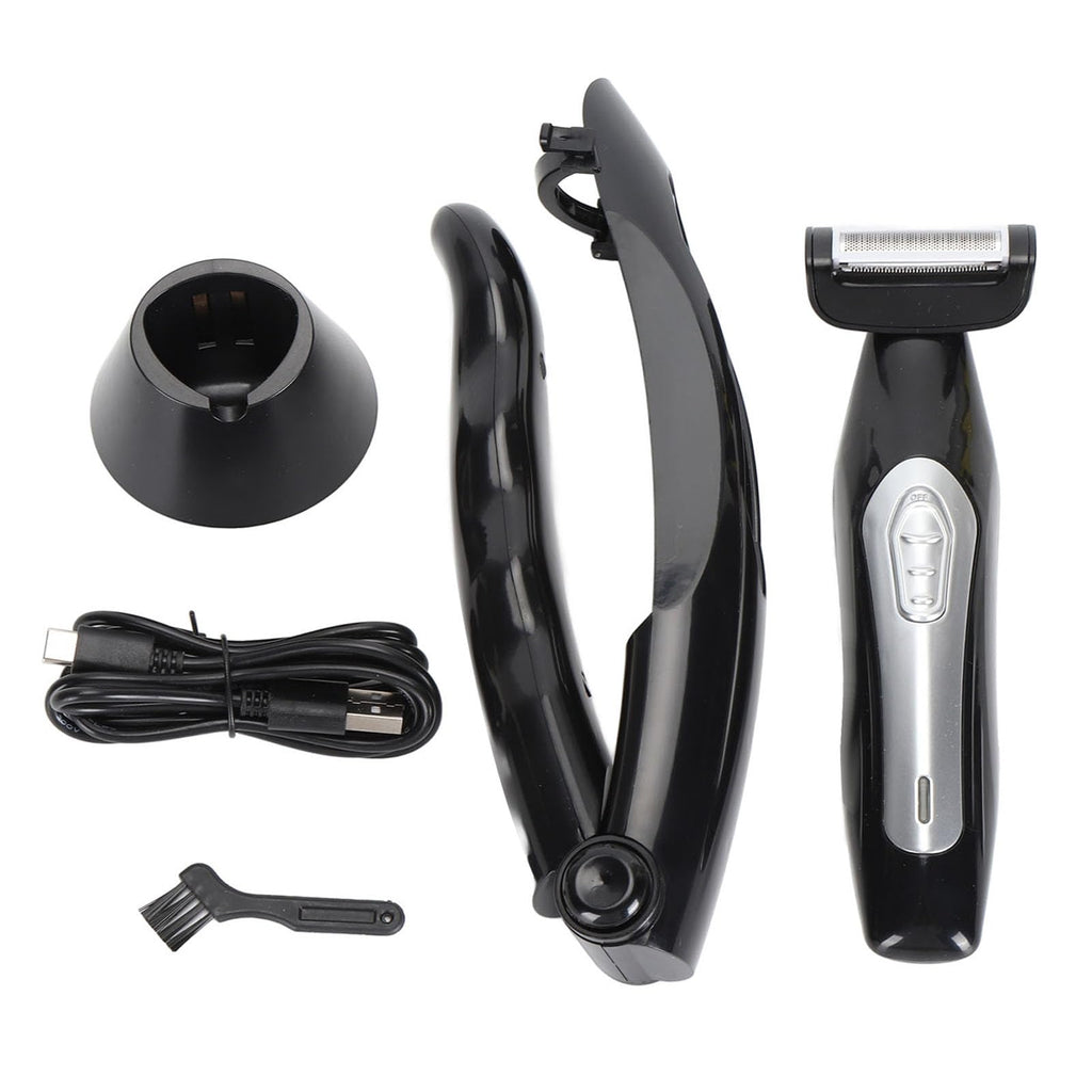 Men Back Trimmer, Wet and Dry Use Men Back Groomer, Extreme Reach Handle and, USB Rechargeable