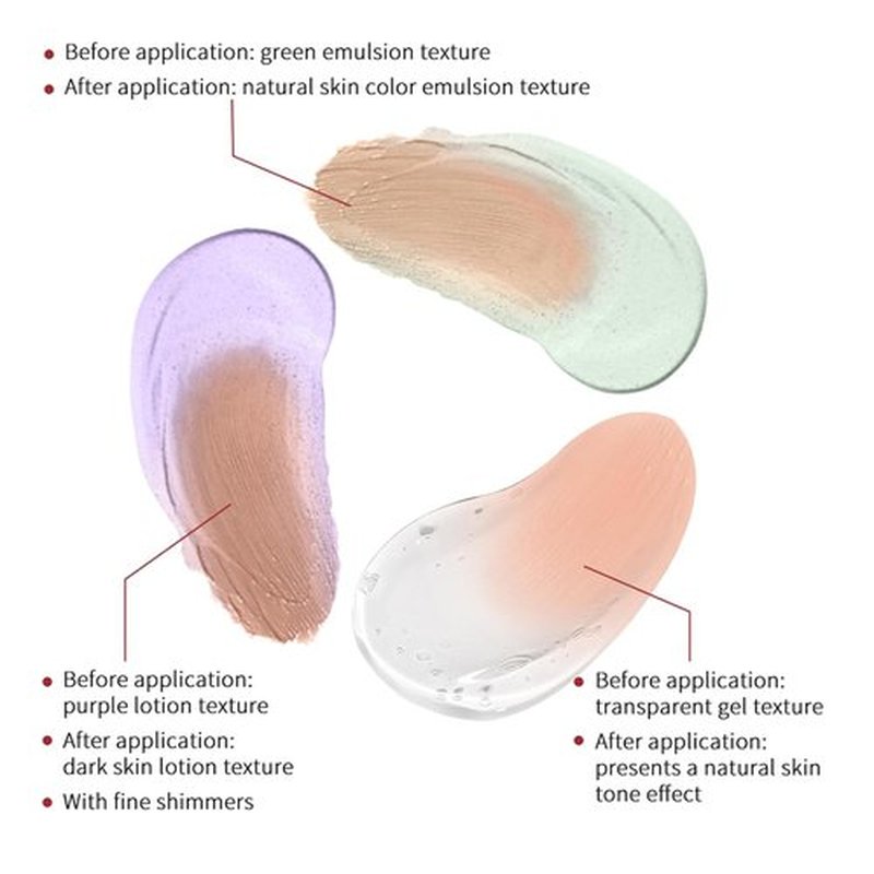 CC Brighten Correction Cream by [Brand Name] - Lightweight Hydration & Tone Adjustment with Centella Asiatica (Purple)