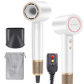 Rizzdeek Dries Hair Quickly Hair Dryer, UP 160,000 RPM High-Speed 500M Negative Ions Brushless Blow Dryer for Shine & Frizz-Free Hair, Intelligent Thermo-Control, Lightweight Quiet Dryer with Nozzle