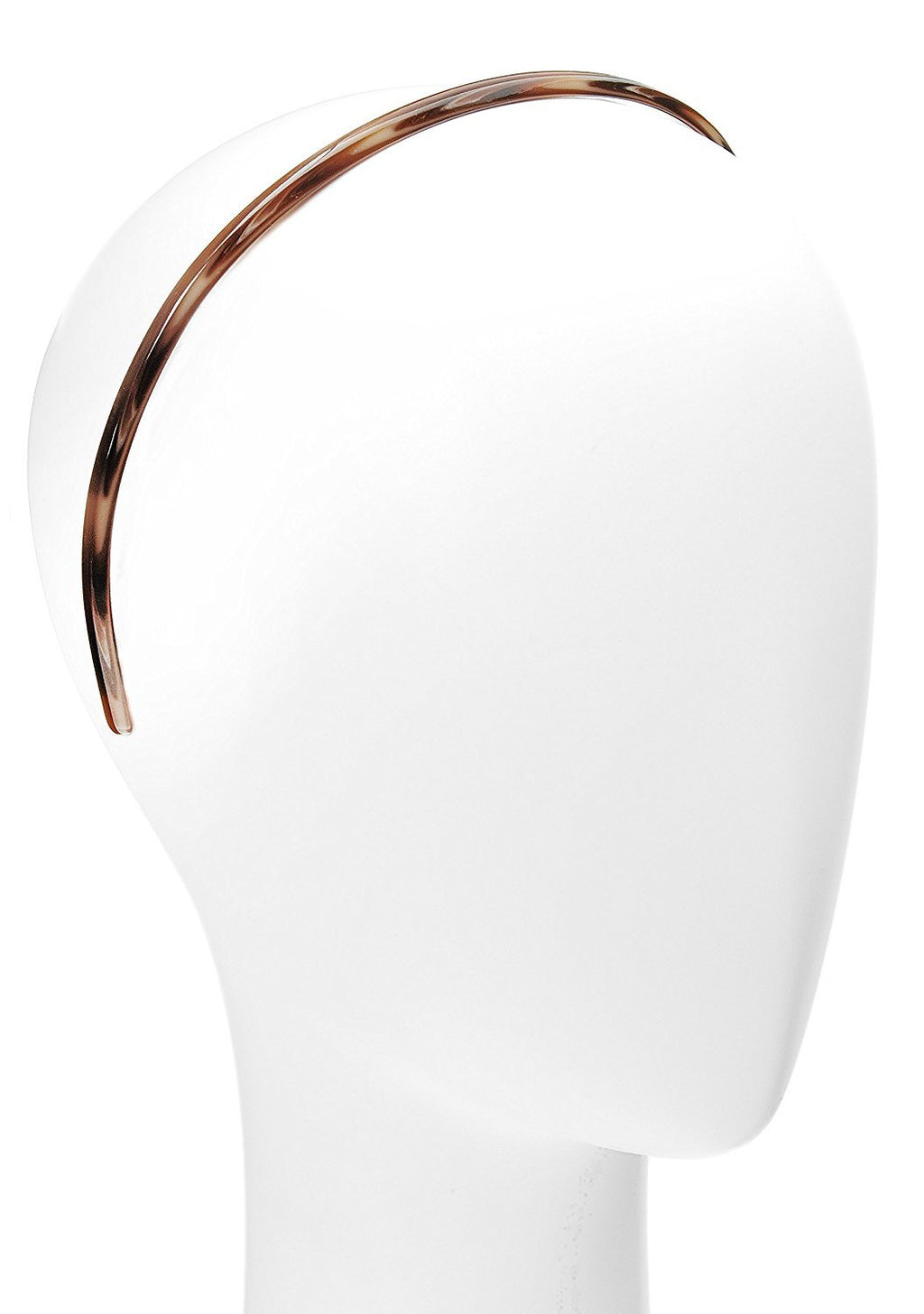 France Luxe Ultracomfort Thin 1/4" Headband with Teeth, Caramel Horn