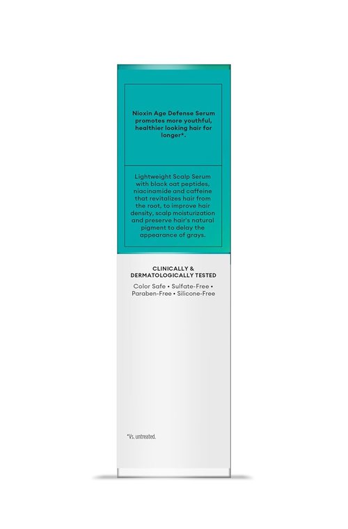 Nioxin Age Defense Anti-Aging Hair Serum - Leave-In Scalp Treatment with Peptides | 2.3 Fl Oz