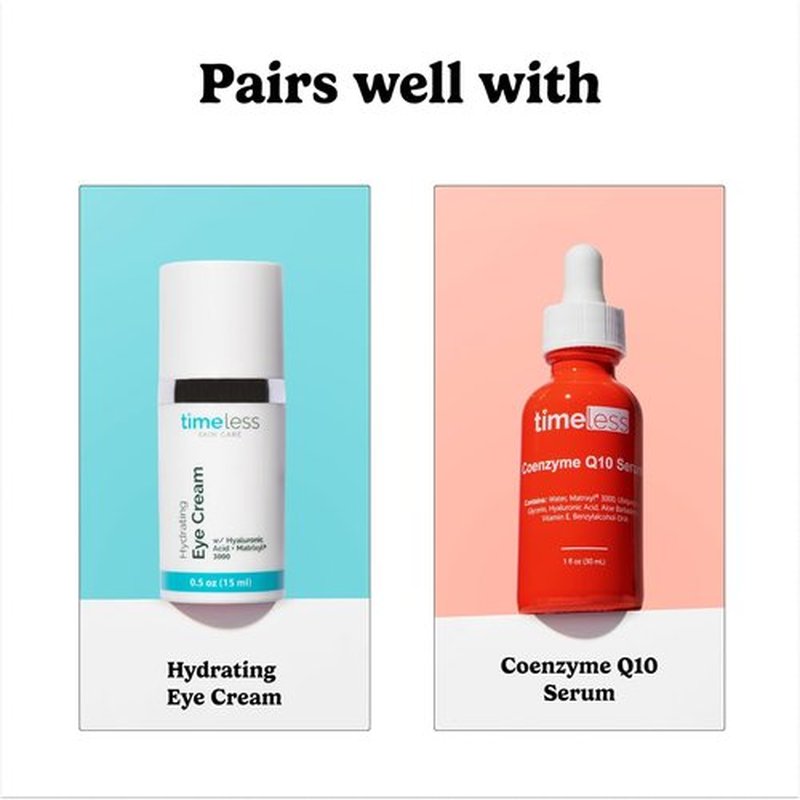 Timeless Skin Care Vitamin C Serum - Brightening & Hydrating Formula for All Skin Types - 1 oz