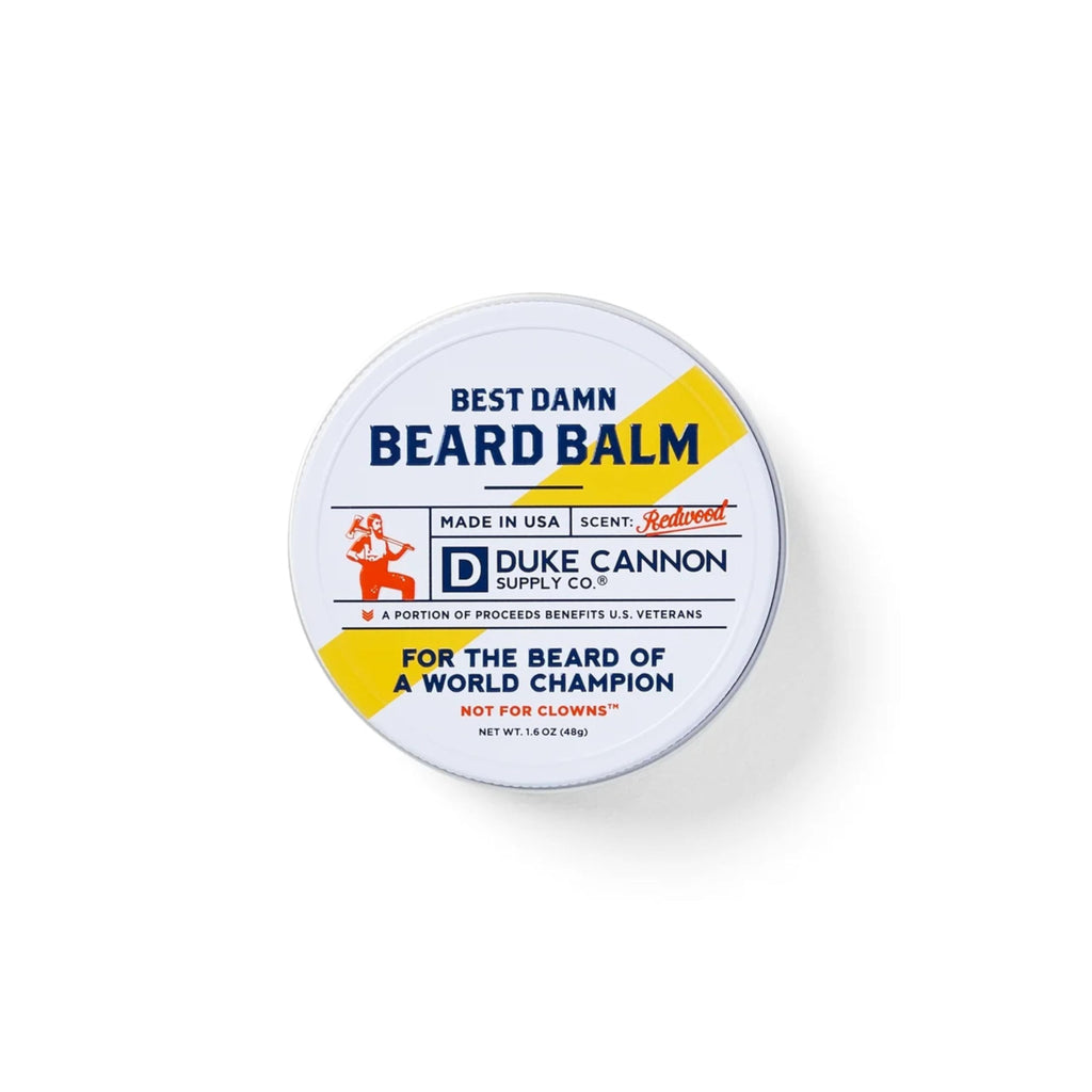 Duke Cannon Supply Co. Best Damn Beard Balm - Redwood Scent, 1.6 oz.