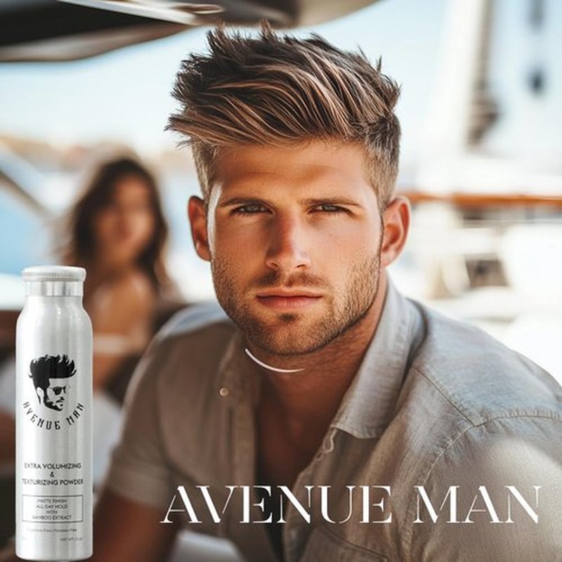 Avenue Man Extra Volumizing Hair Texture Powder - Matte Finish Styling Powder for Men | All-Day Hold with Bamboo Extract