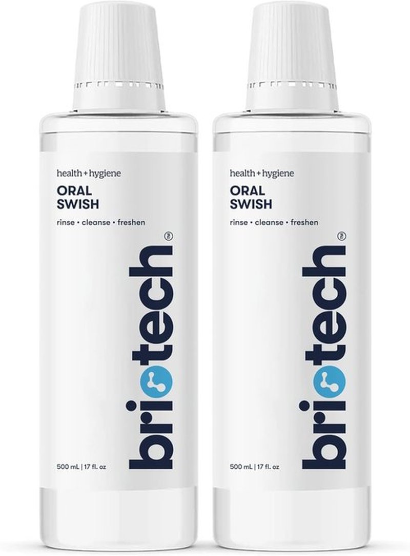 Briotech Oral Swish - Hypochlorous Acid Mouthwash for Gentle Oral Care | 17 fl oz (2 Pack)