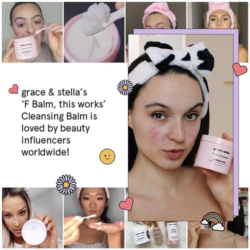 grace & stella Cleansing Balm - Travel Size Makeup Remover - Deep Cleansing & Hydrating Face Cleanser - Dissolves Waterproof Make Up, SPF & Impurities - Gentle on Skin - Vegan Skincare (41 g/ 4.3 oz)