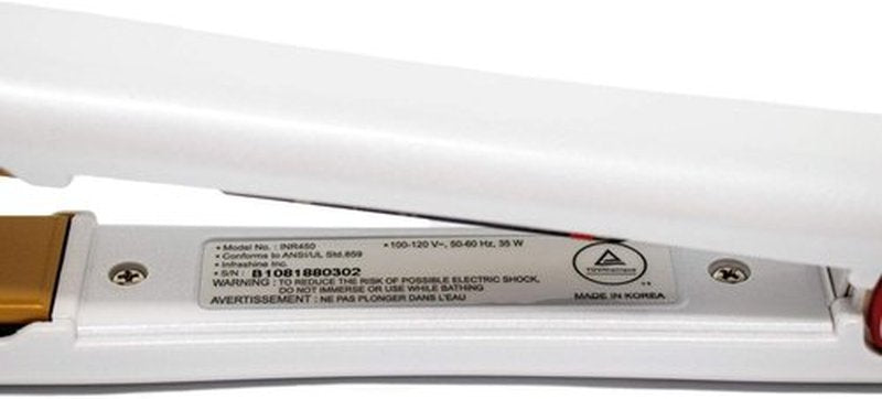 Redline Professional 1" Flat Iron - White Hair Straightener for Sleek, Smooth Styles