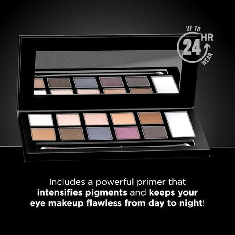 Klasme Dark Night Eyeshadow Palette - 10 High-Pigment Shades for Smoky Eyes | Matte & Shimmer Finishes