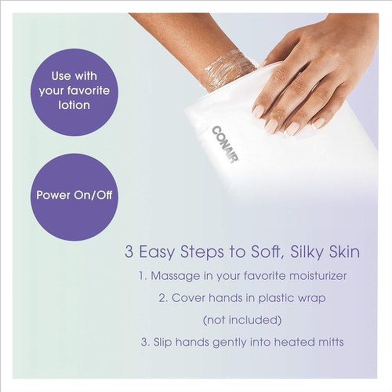 True Glow by Conair Hand Warmer - Electric Hand Warmer Thermal Spa - Heated Lotion Beauty Mitts - Packaging May Vary