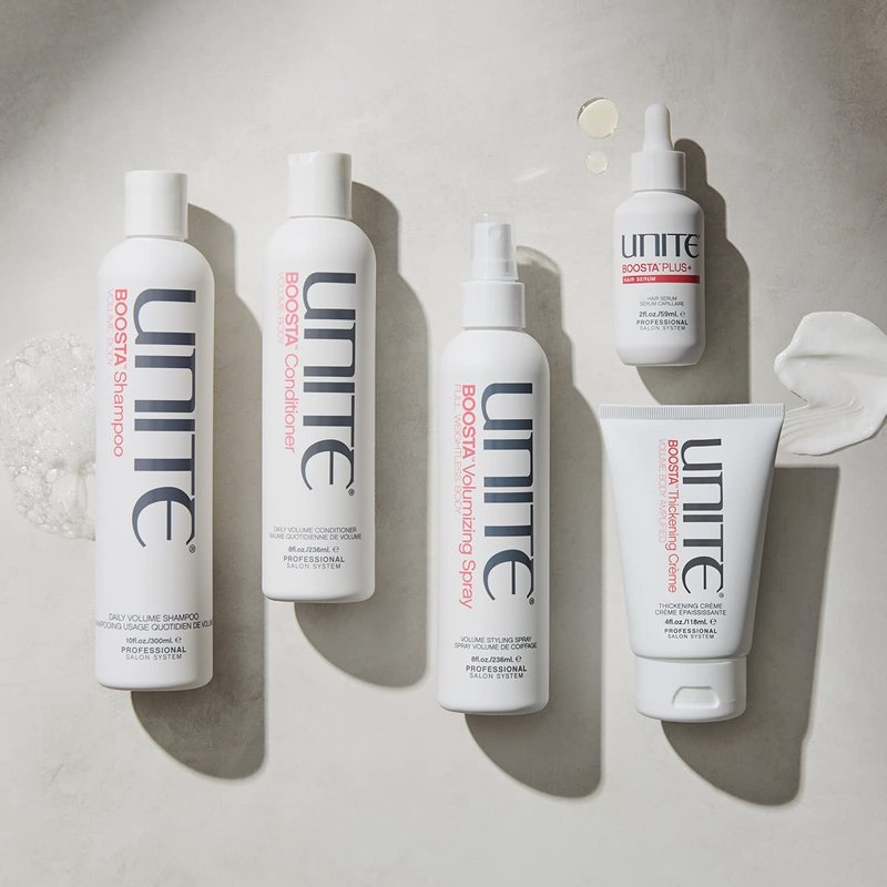 UNITE Hair BOOSTA Shampoo & Conditioner Set - Adds Volume, Body & Shine for Fine Hair - 10 Fl Oz & 8 Fl Oz