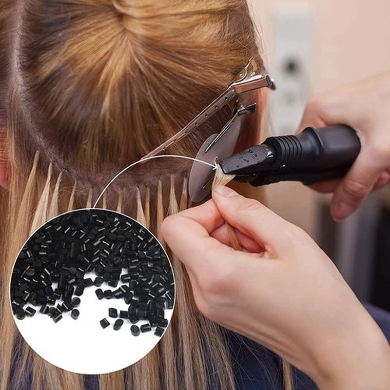 Italian Keratin Glue Hair Adhesive Beads for Hot Fusion Nail/I Tip Hair Extensions 80g- Black