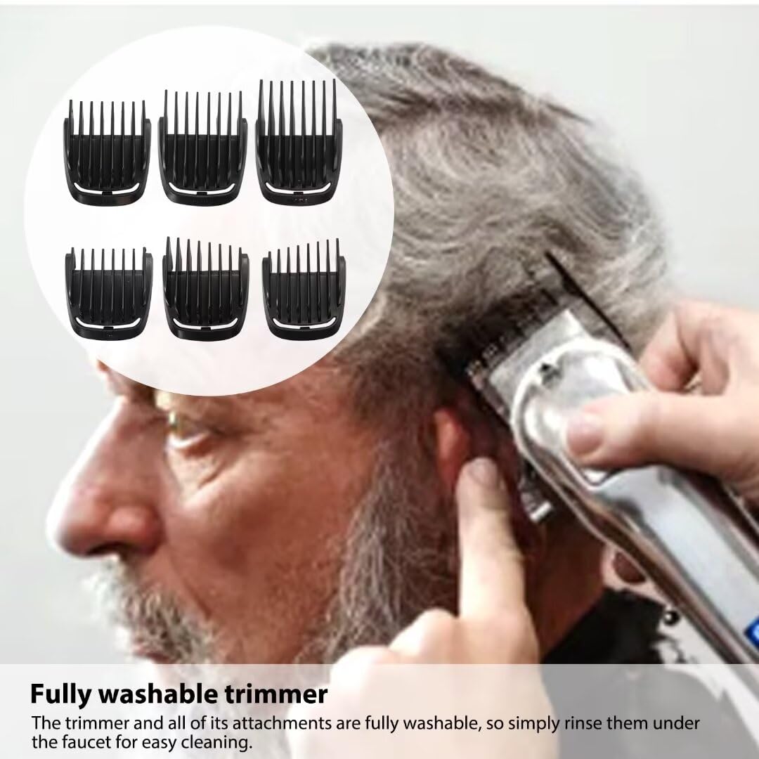 MOKSI Trimmer Replacement 16mm/12mm/9mm/4mm T Blade Haircut Guide Comb Guard Set Fit for Philips Norelco 41mm Extra Wide T Blade