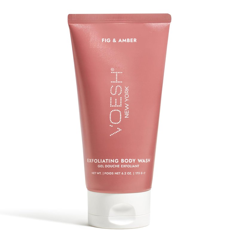 VOESH Sugar Scrub & Exfoliating Body Wash with Plant-Derived AHAs & Vegan Probiotics, K-Beauty Korean Skincare - Fig & Amber