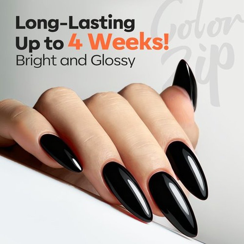 Modelones Black Gel Nail Polish Kit with UV Light, Christmas Silver One Step Gel Polish No Need Base & Top Coat, 3 in 1 Set Glitter Fall Soak Off Nail Lamp Manicure DIY Salon at Home Gift