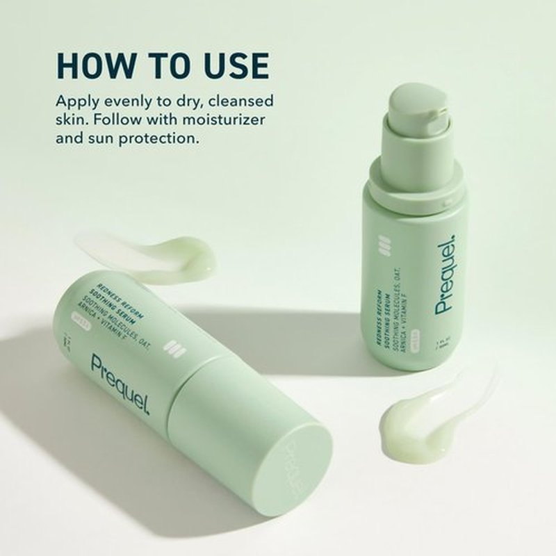 Prequel Skin Redness Reform Calming Serum - Soothing Oat Extract for Sensitive Skin | 1oz Pump