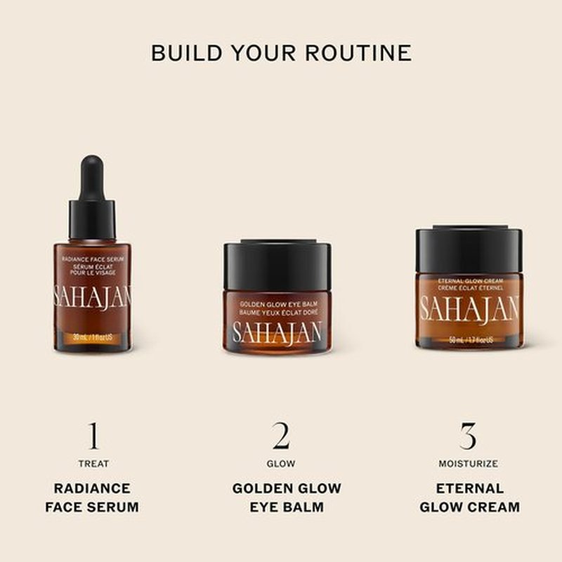 Sahajan Eternal Glow Cream | Anti Aging Face Cream with Vitamin C, Bakuchiol & Hyaluronic Acid | Brightening Face Moisturizer for Wrinkles, Fine Lines & Dark Spots | Day & Night Cream | 1.7 oz