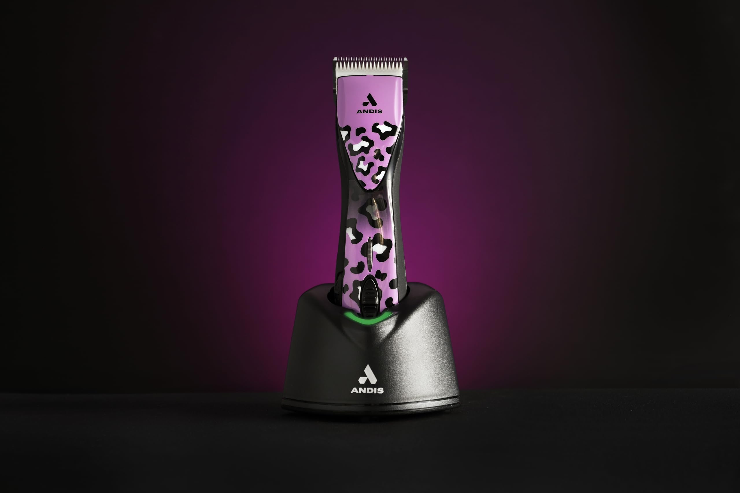 Andis 561458 Pulse Zr II Gabriel Feitosa Edition 5-Speed Detachable Blade Clipper, Cordless Animal/Dog Grooming, Removable Lithium Ion Battery, LED Charge Light, Wild Colorway