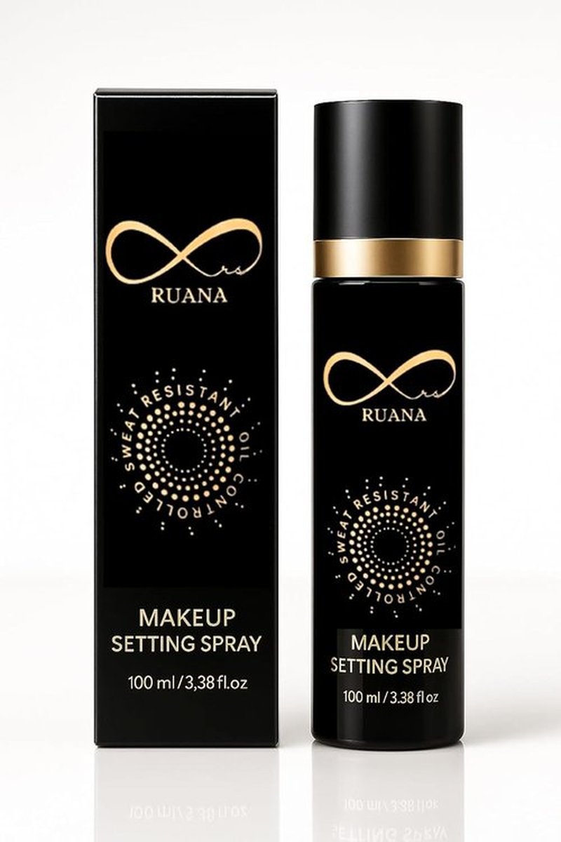 Ruana Makeup Setting Spray - Matte Finish & 16-Hour Hold | Oil & Sweat Control Mist, 3.38 fl oz
