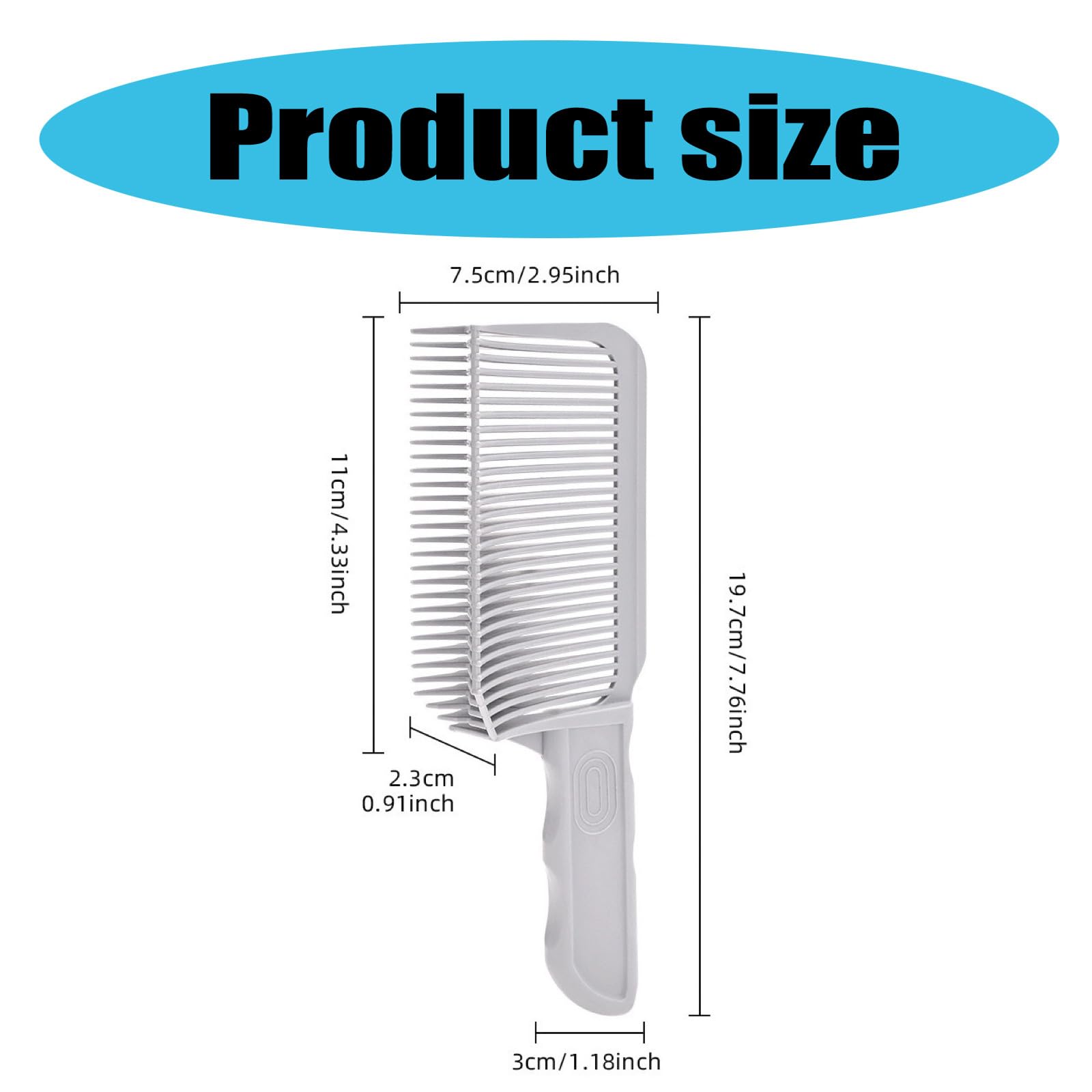 2Pcs Barber Fade Combs Ergonomic Flat Top Combs Gradienter Precise Hairdressing Tool For Precise Haircuts And Styling