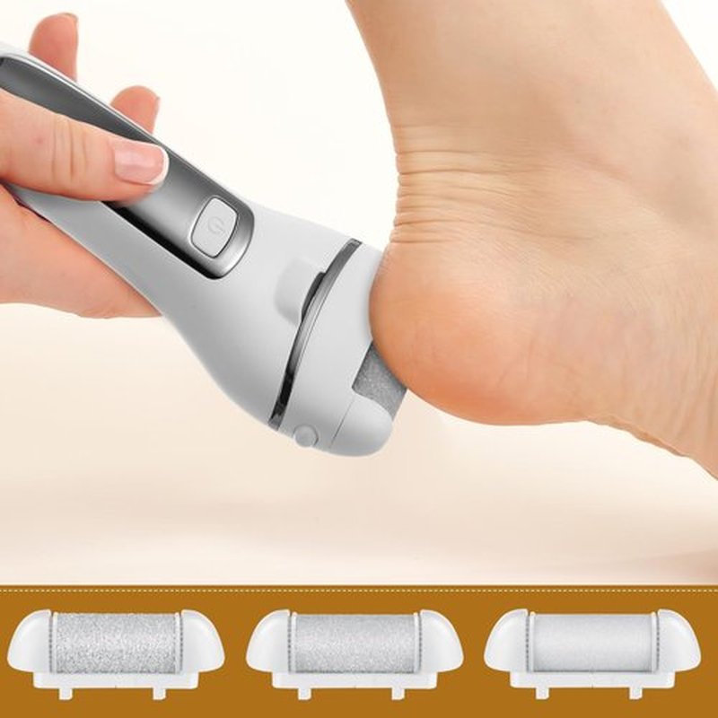 9 Pcs Different Replacement Roller Head for Electric Callus Remover Feet Pedicure Kit Care Foot Roller Refills Extra Coarse Regular Coarse Pedicure Tools for Dead Skin(White)
