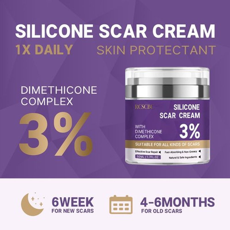 Scar Soothing Cream,Scar Cream,Advanced Scar Removal Cream for Surgical Scars, 3% Dimethicone Complex Silicone scar cream for Old & New Scars,C-Section, Pregnancy, Acne, Injury, Keloids, Burns (1PCS)