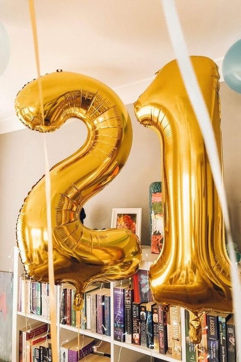 Gold Number 50 Balloon - 40 Inch Golden 50th Birthday Decoration for Men & Women | Party Supplies