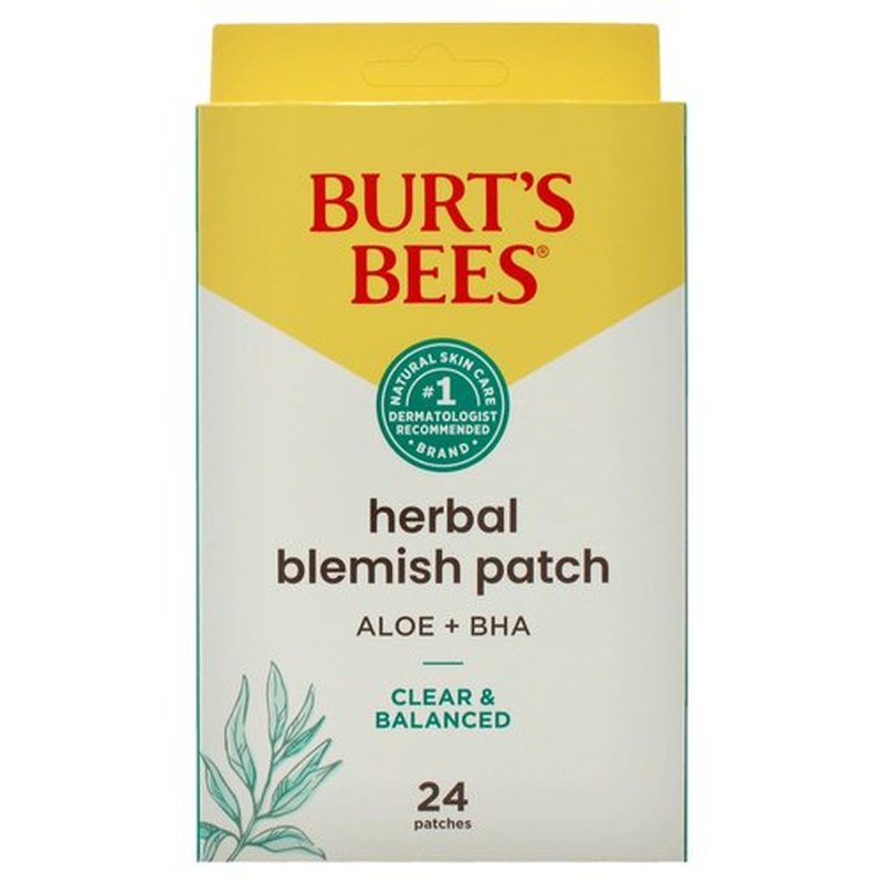 Burt's Bees Clear and Balanced Herbal Blemish Patch for Women - 24 Count Patches