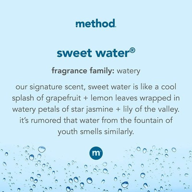 Method Gel Hand Soap - Sweet Water Scent | 12 Fl Oz (Pack of 3) - Gentle & Moisturizing Formula