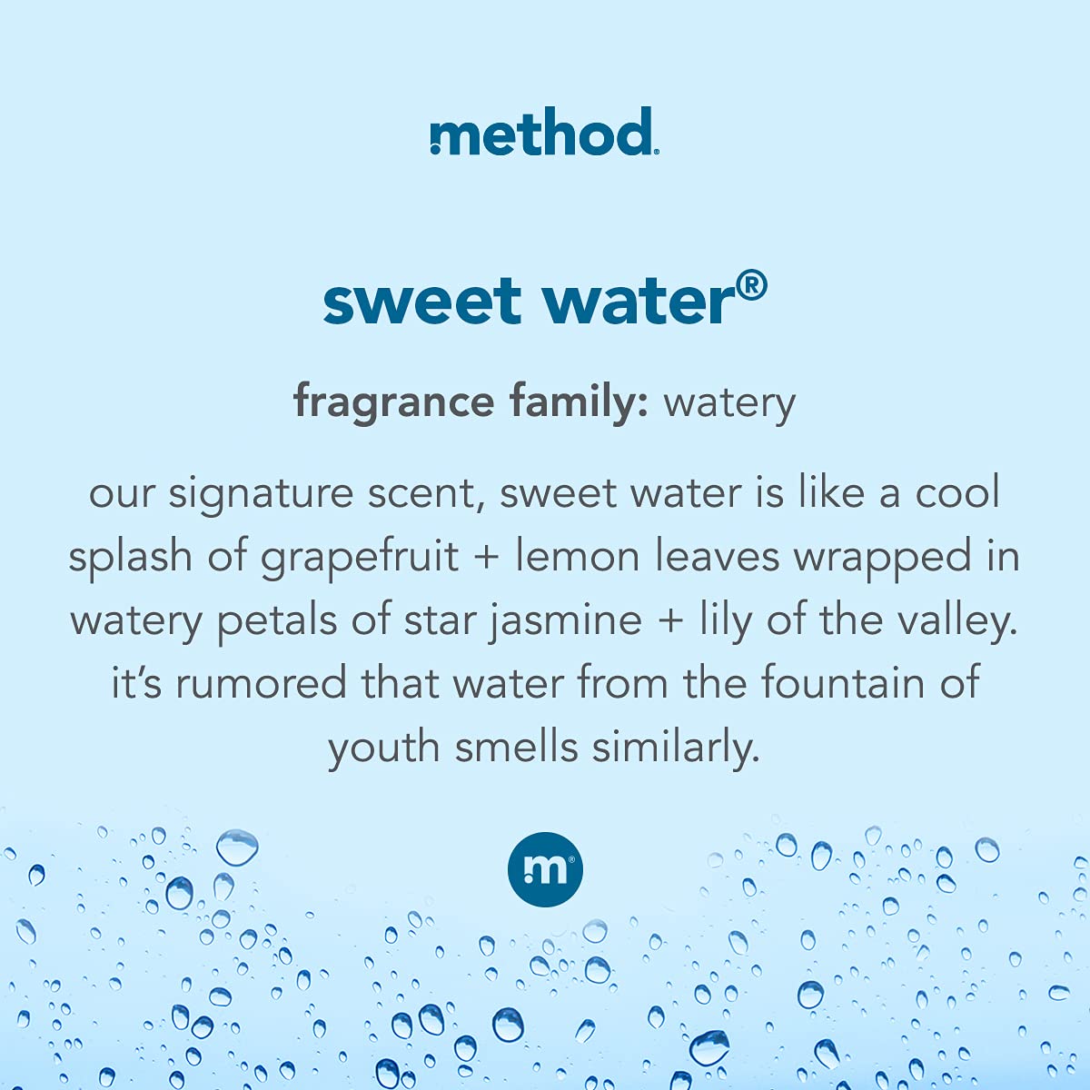 Method Gel Hand Soap, Sweet Water, 12 oz, 1 pack, Packaging May Vary