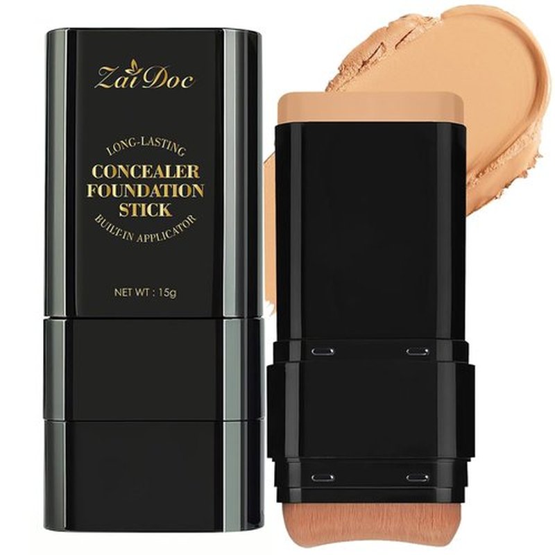 Skiennix Foundation Stick - Dual-Ended 2-in-1 Longwear & Waterproof Concealer for Dark Circles & Blemishes | 2.09 oz (04#)