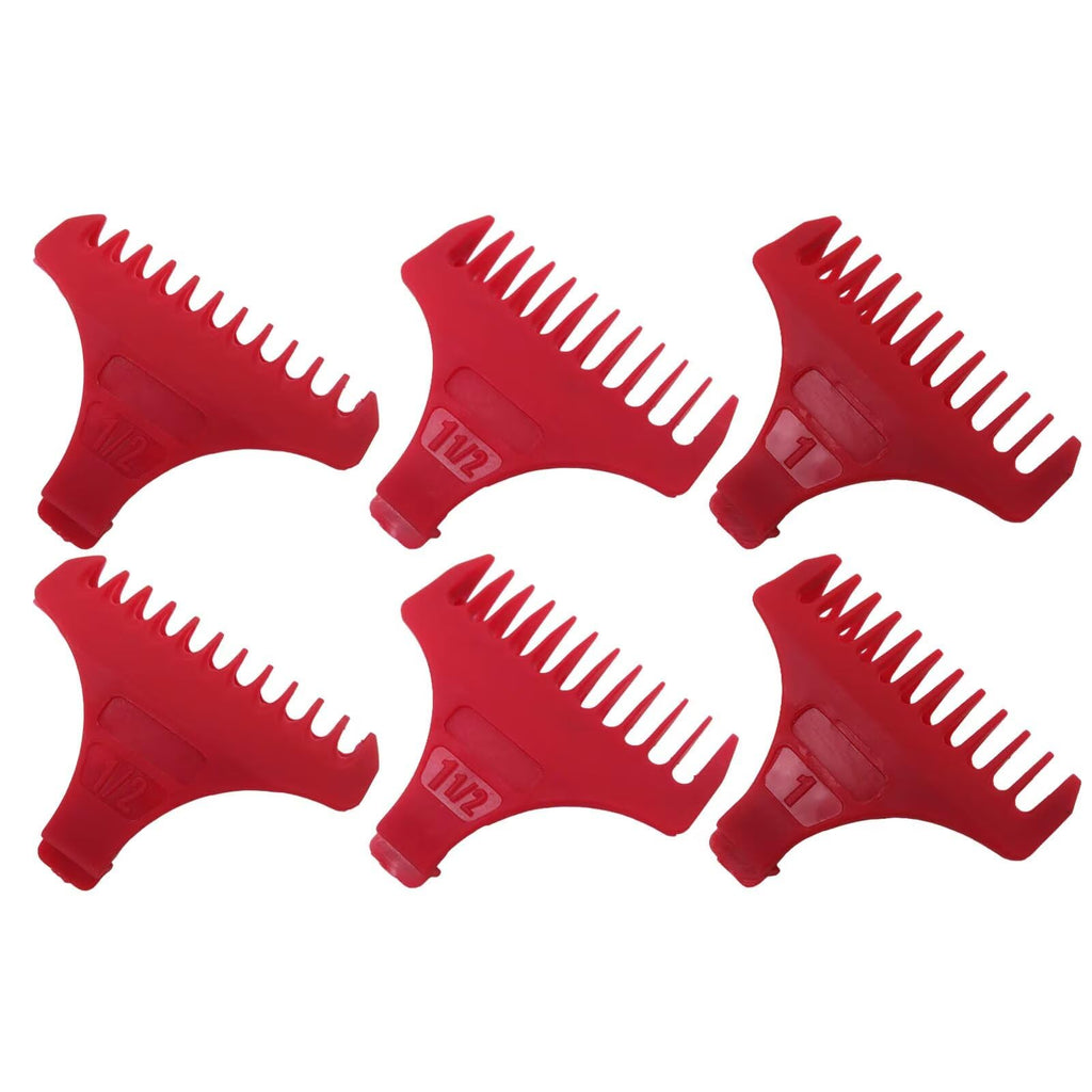 INGQI Set of 3 for T Wide Trimmer Guides Replacement for W-a-h-l #3792 – Fit for the 5 Star Detailer #2215 T Wide Blade - Red