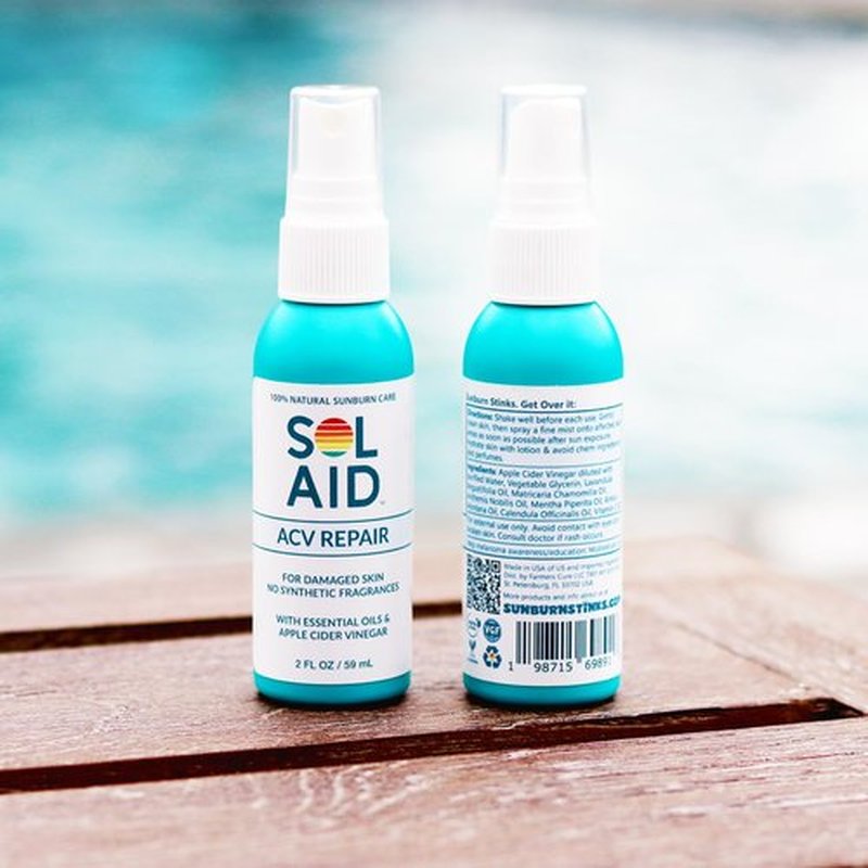 Sol Aid ACV Repair – 100% Natural After Sun Nourishing Mist (2 Fl Oz)
